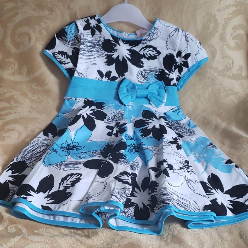 Blue/Black Flower Dress